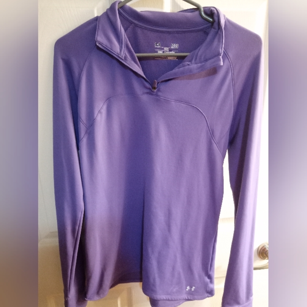 Purple Under Armour workout shirt